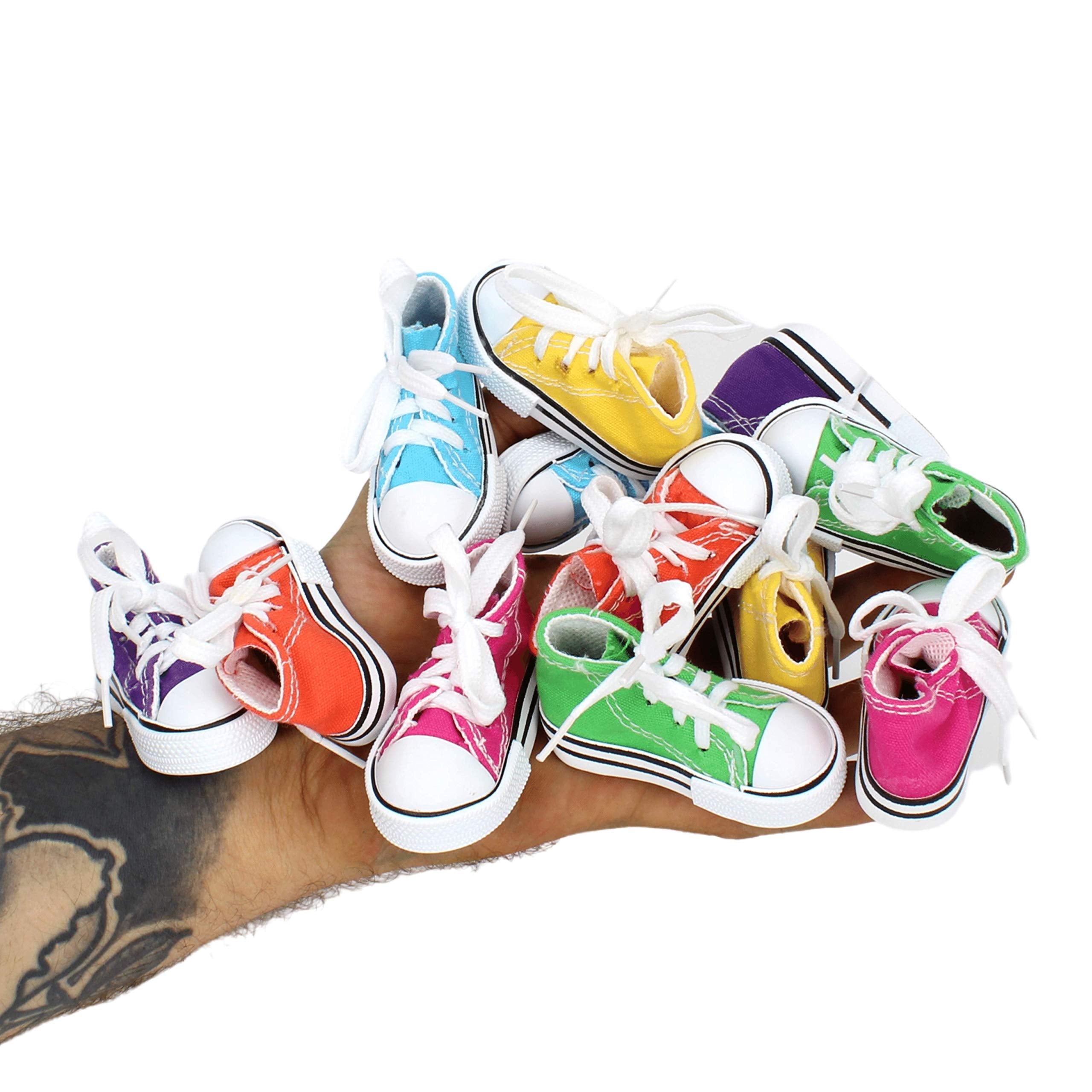 Bonka Bird Toys Pk12 Mini Sneakers 3 Long by 1.50 High by 1.25 Wide Parrot Foot Talon Cage Toy, Senegal, Ringneck, Pionus, and S